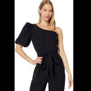 NWT Lilly Pulitzer Brialyn One Shoulder Jumpsuit Onyx Black